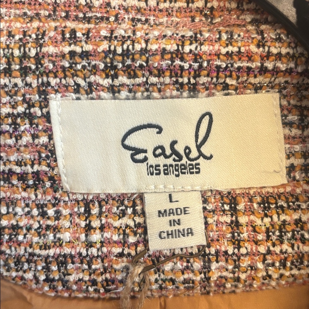 Easel Multicolor Tweed Jacket - Picture 4 of 7